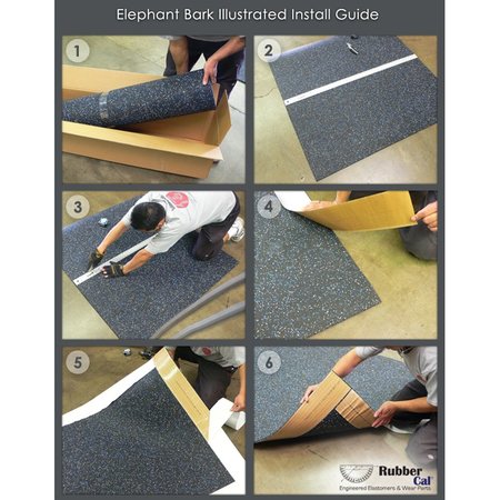 Rubber-Cal "Elephant Bark" Rubber Flooring - 3/8 in. x 4 ft. x 7.5 ft. - Black 03_102