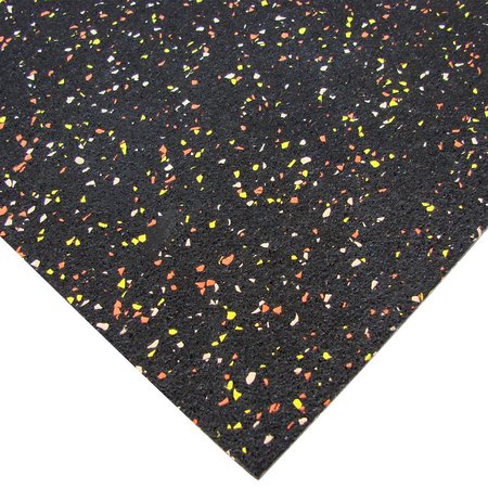 Rubber-Cal "Elephant Bark" Rubber Flooring - 3/8 in. x 4 ft. x 11ft. - Candy Corn 03_102