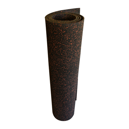 Rubber-Cal "Elephant Bark" Rubber Flooring - 3/8 in. x 4 ft. x 4.5ft. - Red Dot 03_102