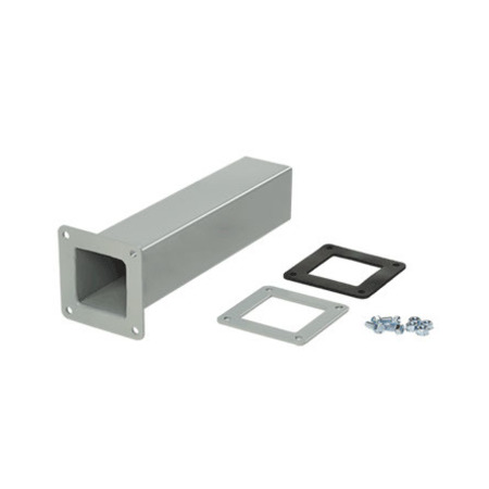 NVENT HOFFMAN Cut-Off Fitting, 8.00x8.00, Gray, Steel F88WX