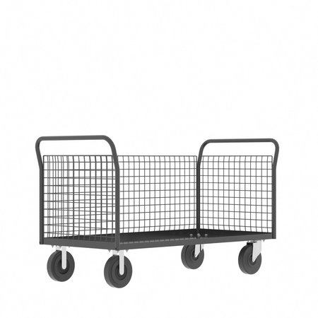 VALLEY CRAFT Cage Cart, 3-Sided 60"Wx30"D, 3-Sided Low F80118VCGY