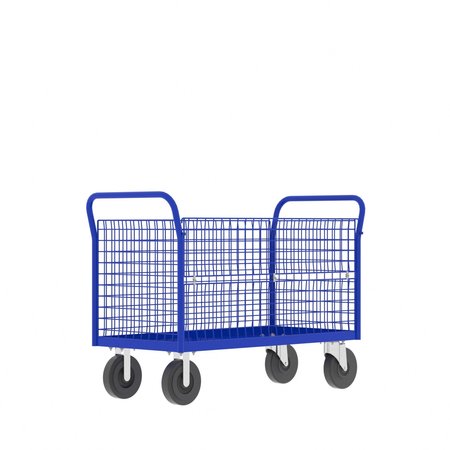 VALLEY CRAFT Cage Cart, 4-Sided 48"Wx24"D, 4-Sided Low F80126VCBL