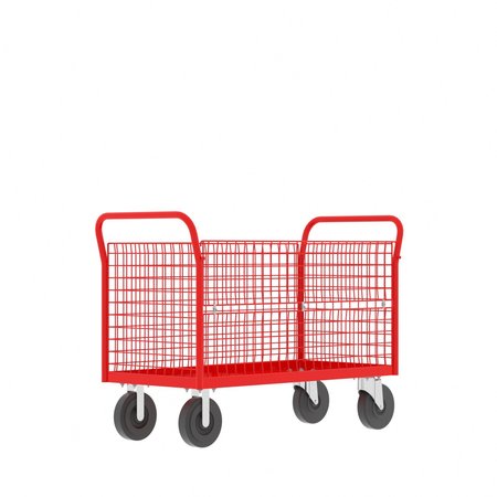 VALLEY CRAFT Cage Cart, 4-Sided 48"Wx24"D, 4-Sided Low F80126VCRD