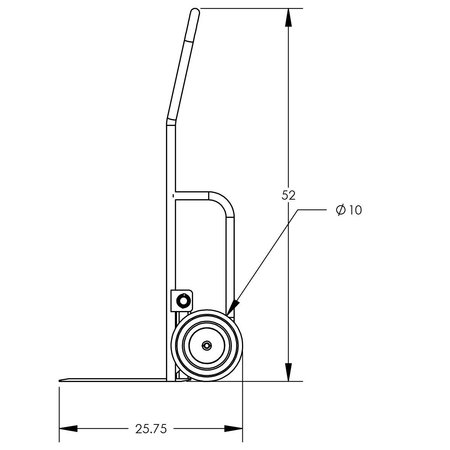 Valley Craft Industrial Hand Truck, Flat Forks, w/Nev F85882A3FF