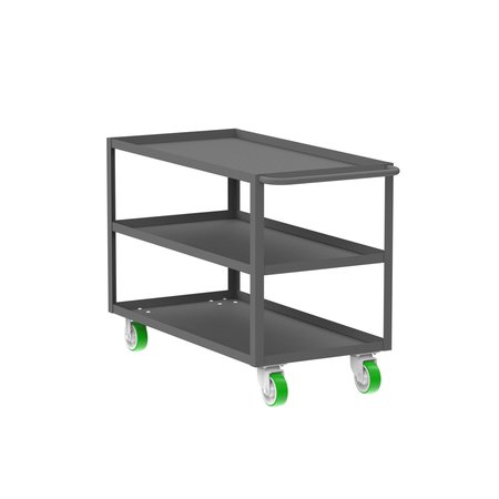 VALLEY CRAFT Utility Cart, Three Shelf, 24x48", Gray F89221GYPY