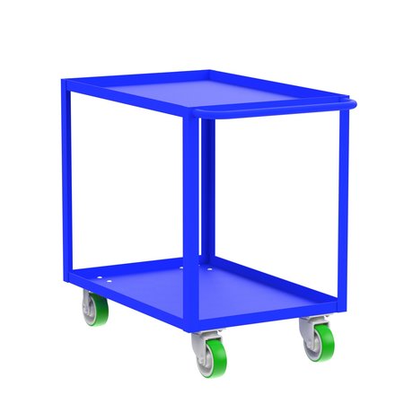 VALLEY CRAFT Utility Cart, Two Shelf, 24x36", Blue P F89226BUPY