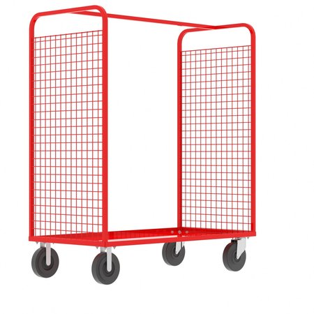 VALLEY CRAFT Cage Cart, 57"Wx30"D, 2-Sided High Profil F89254VCRD