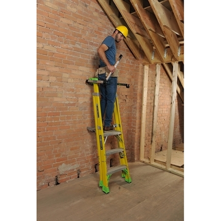 Louisville 6 ft 2 in Fiberglass Platform Stepladder, 375 lb Capacity FCP1403HD