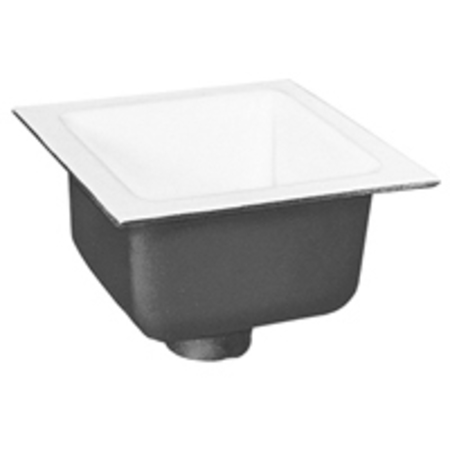 Zurn FD2375-NH3-H - 12" x 12" Acid Resisting Enamel Coated Floor Sink with 3" No-Hub Connection and 6" Sump Depth FD2375-NH3-H