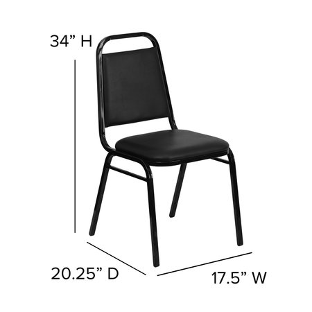 Flash Furniture Banquet Chair, 20-1/4" L 34" H, Vinyl Seat, Hercules Series FD-BHF-2-GG