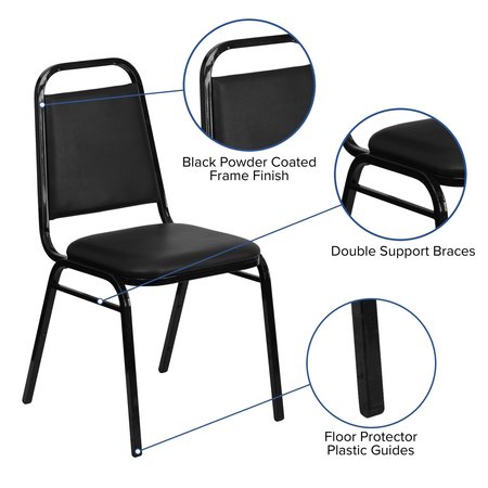 Flash Furniture Banquet Chair, 20-1/4" L 34" H, Vinyl Seat, Hercules Series FD-BHF-2-GG