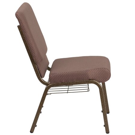 Flash Furniture Church Chair, 25"L33-1/4"H, FabricSeat, HerculesSeries FD-CH02185-GV-BNDOT-BAS-GG