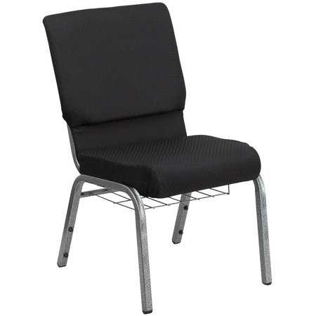 Flash Furniture Church Chair, 25"L33-1/4"H, FabricSeat, HerculesSeries FD-CH02185-SV-JP02-BAS-GG