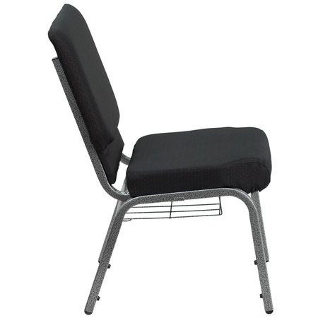 Flash Furniture Church Chair, 25"L33-1/4"H, FabricSeat, HerculesSeries FD-CH02185-SV-JP02-BAS-GG