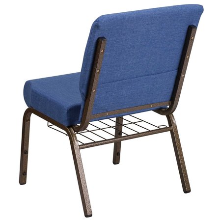 Flash Furniture Church Chair, 25"L33"H, FabricSeat, HerculesSeries FD-CH0221-4-GV-BLUE-BAS-GG