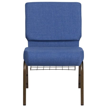 Flash Furniture Church Chair, 25"L33"H, FabricSeat, HerculesSeries FD-CH0221-4-GV-BLUE-BAS-GG