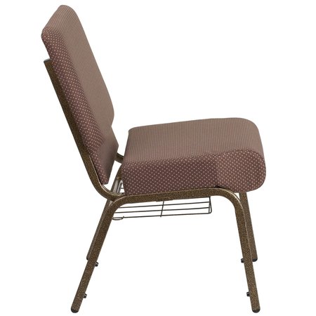 Flash Furniture Church Chair, 25"L33"H, FabricSeat, HerculesSeries FD-CH0221-4-GV-BNDOT-BAS-GG