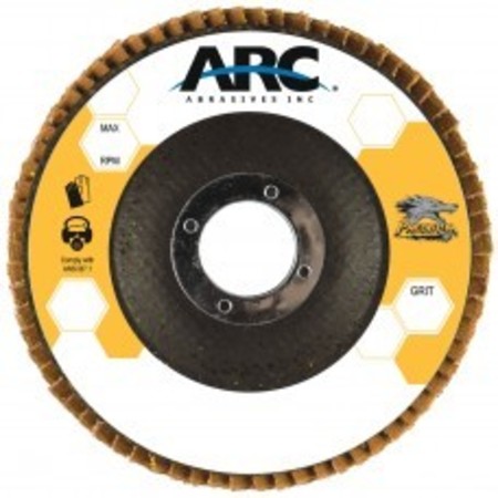 ARC ABRASIVES 7" x 7/8" T27 - Flat Face PREDATOR Fiberglass Flap Disc, 120 Grit 71-10867FF