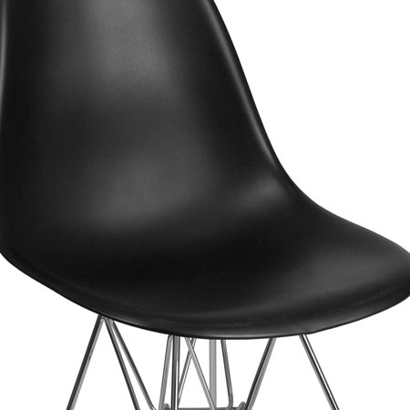 Flash Furniture Chair, 22-1/2"L32"H, ElonSeries FH-130-CPP1-BK-GG