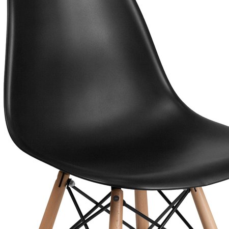 Flash Furniture Chair, 22-1/2"L31-1/2"H, ElonSeries FH-130-DPP-BK-GG