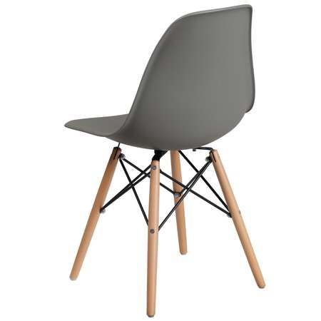 Flash Furniture Chair, 22-1/2"L31-1/2"H, ElonSeries FH-130-DPP-GY-GG