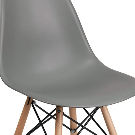 Flash Furniture Chair, 22-1/2"L31-1/2"H, ElonSeries FH-130-DPP-GY-GG