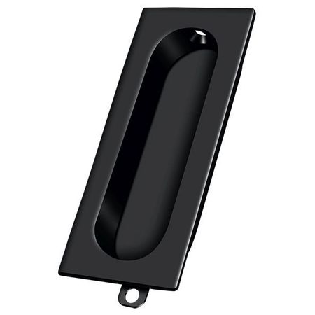 DELTANA Flush Pull, Rectangle, 3-1/8" X 15/16" Black FP222U19