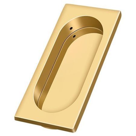 DELTANA Flush Pull, Large, 4" X 1-5/8" X 3/8" Lifetime Brass FP4134CR003