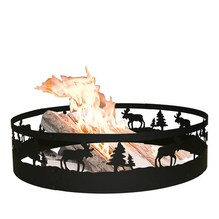 Cobraco Moose Campfire Ring, Matte Black Finish FRMOOS369
