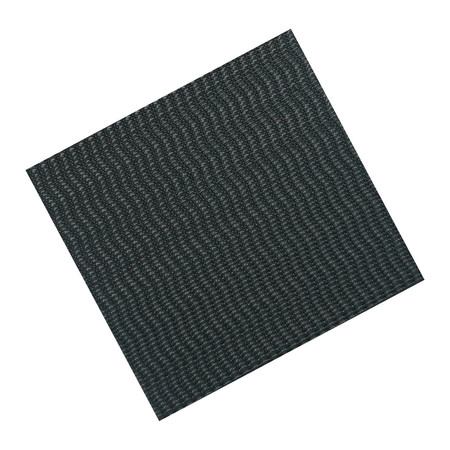 TAPECASE Reclosable Fastener Shape, Square, Rubber Adhesive, 4 in, 4 in Wd, Black, 10 PK SJ3541