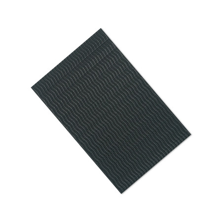 TAPECASE Reclosable Fastener Shape, Square, Rubber Adhesive, 6 in, 4 in Wd, Black, 6 PK SJ3541