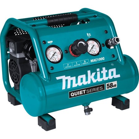 MAKITA Quiet Series Electric Air Compressor, 1/2 HP, 1.0Gal, Oil-Free MAC100Q