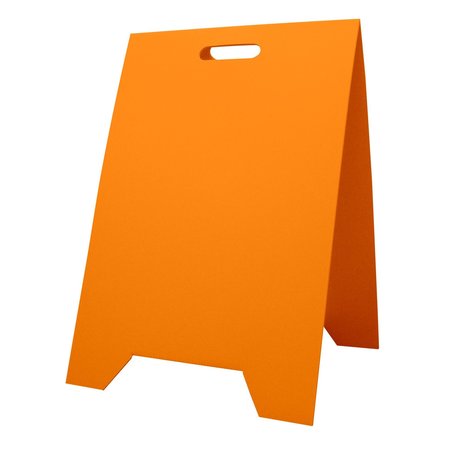 VISUAL WORKPLACE A Frame Sign, Corrugate, 12"x18", Orange 15-1904-AF1218-628