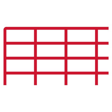 VISUAL WORKPLACE Quick Grid, Magnet, 15.33"x23", Red 35-801-1523-623