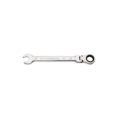 GEARWRENCH 22mm 90-Tooth 12 Point Flex Head Ratcheting Combination Wrench 86722