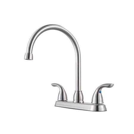 Pfister 8" Mount, Residential 3 Hole Series Two Hdl High Arc Kitchen Faucet Stai G136-200S