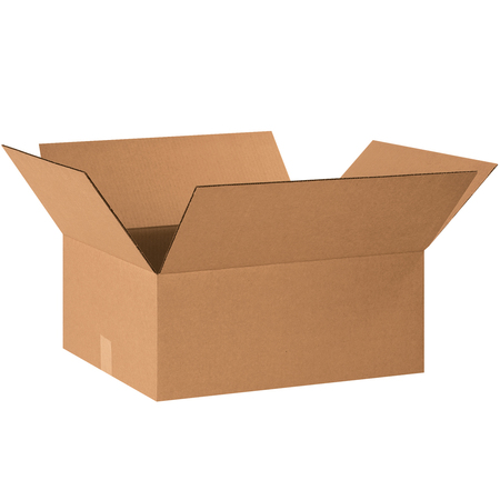 Zoro Select Corrugated Boxes, 20" x 16" x 8", Kraft, 25/Bundle 493T42