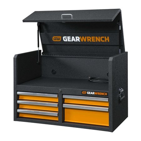 GEARWRENCH Tool Chest, 5 Drawer, Black/Orange, 36 in W 83242
