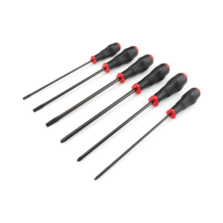 TEKTON High-Torque Black Oxide Blade Screwdriver Set, 6-Piece (#1-#3, 3/16-5/16 in.) DRV41222