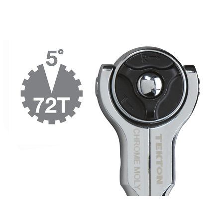 Tekton 3/8 Inch Drive x 9 Inch Swivel-Head Quick-Release Ratchet 1491