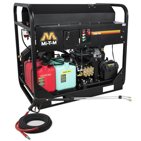 MI-T-M Medium Duty 3000 psi Hot Water Gas Pressure Washer HS-3005-0MGV