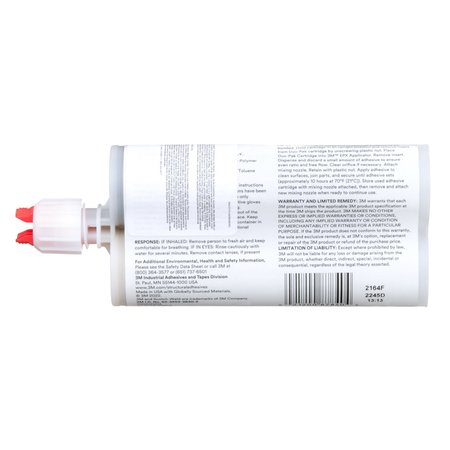 3M Epoxy Adhesive, DP190 Series, Clear, Dual-Cartridge, 12 PK, 1:01 Mix Ratio, 12 hr Functional Cure DP190