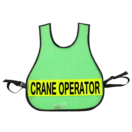 R&B FABRICATIONS Safety Vest Crane Operator, Lime Green 005LG-CO
