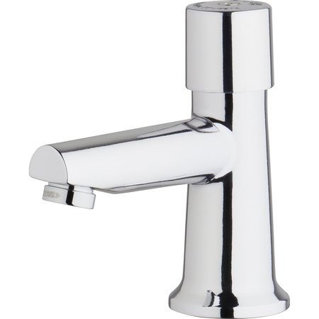 CHICAGO FAUCET Metering 4" Mount, 1 Hole Sink Faucet, Polished chrome 3500-E2805ABCP