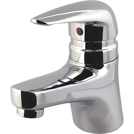 CHICAGO FAUCET Single Handle 4-1/2" Mount, 1 Hole Bathroom Faucet, Polished chrome 410-T41E64VPABCP