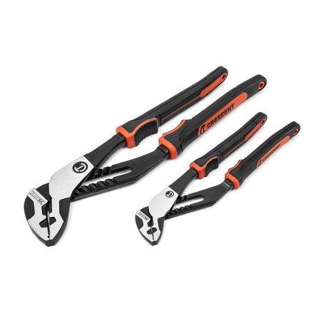 CRESCENT 2 Piece Z2™ K9™ Straight Jaw Dual Material Tongue and Groove Plier Set RTZ2CGSET2