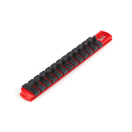 TEKTON 1/4 Inch Drive x 8 Inch Socket Rail, 13 Clips (Red) OSR01113