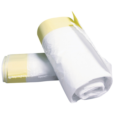 Partners Brand Trash Can Liners, 18 in x 1 in, White, 375 PK JAN206