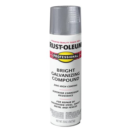 RUST-OLEUM Spray, Galvanized, Bright Gray 7584838