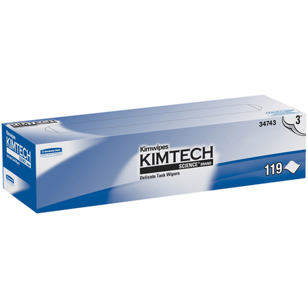 KIMTECH Kimwipes Low-Lint Wipers, 3 Ply, 11., PK15, White, 15 PK KW131